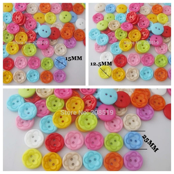 

NB0216 Baby clothes buttons 200pcs Mixed colors 15mm buttons for shirt