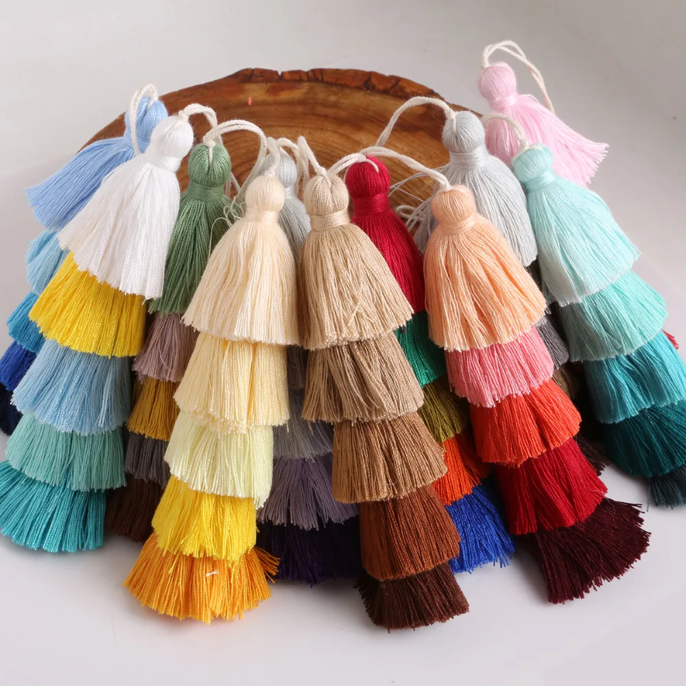 

15cm Mix 5 Colors Poly Cotton Tassel Charm Pendant Handmade For Jewelry Making Findings Curtain Clothes Bag Decoration