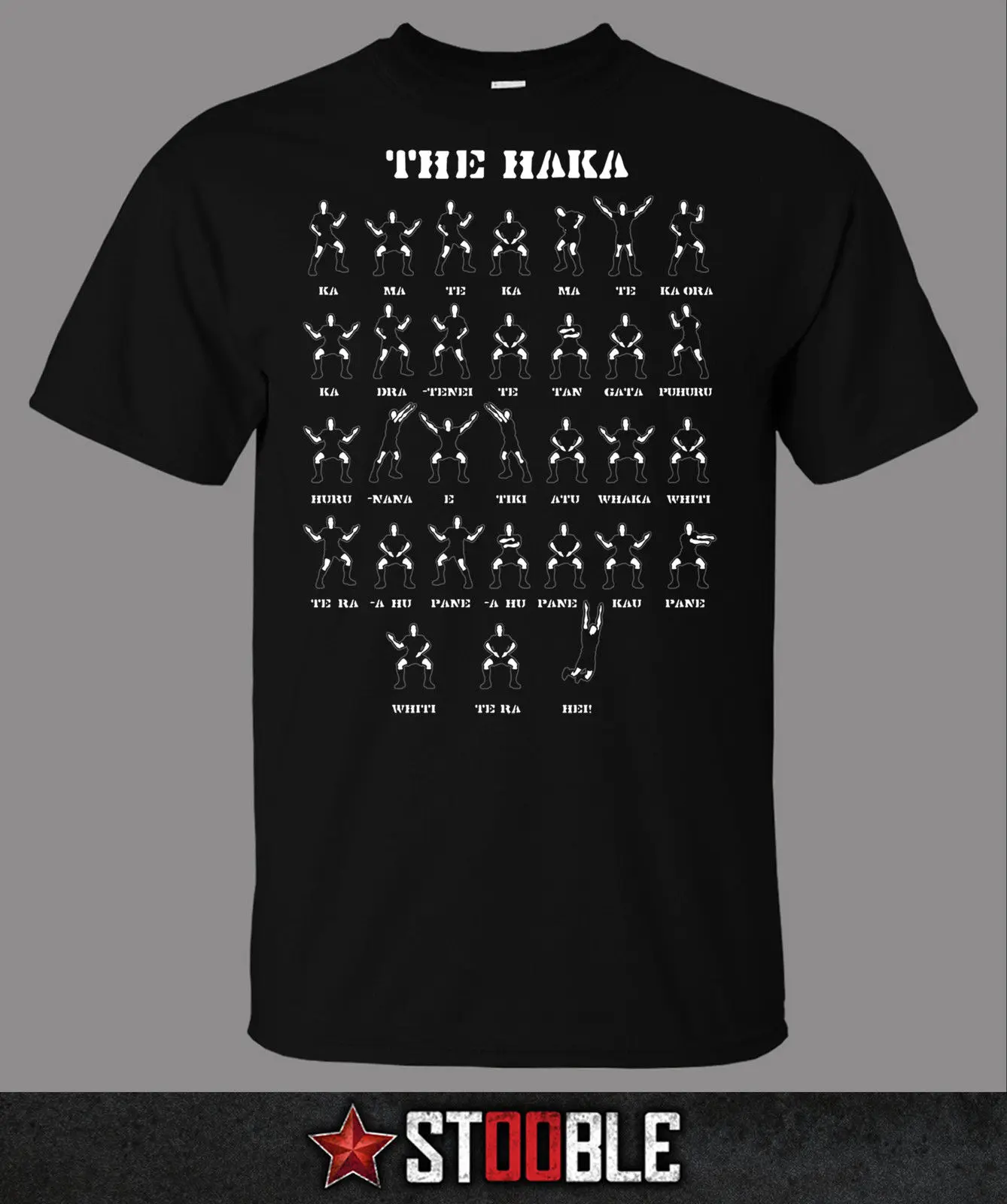 2019 مضحك الرجبي Haka التي شيرت-المحملة هوديي