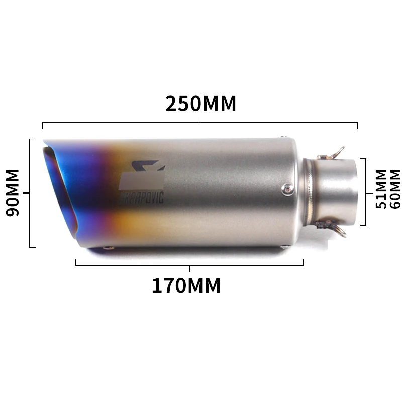 Универсальный 51 мм 61 мм выхлоп с лазерной маркировкой глушитель для Z750 Z800 S1000RR CBR1000RR Escape TMAX500