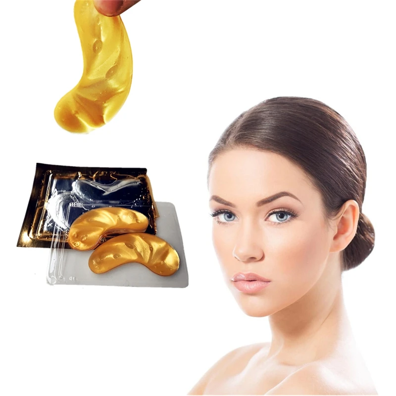 

2Pcs=1Pair Korean Beauty 24K Crystal Collagen Gold Eye Mask Anti Aging Acne Moisture Patches For Eye Skin Care Cosmetics