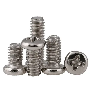 

50pcs M1.4 Phillips round head Screw Small pan heads Cross mechanical bolt Nickel plating screws bolts 3mm-10mm Length