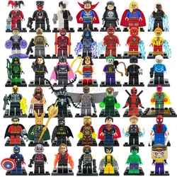 42 шт./лот супер герой X-Для мужчин Рисунок Набор строительных блоки Мстители Бэтмен "Лига правосудия" кирпичи развивающие игрушки для детей