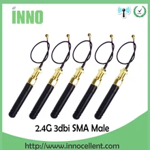 20 шт. 2,4 ГГц антенна Беспроводная SMA Антенна Разъем 2~ 3dbi wifi антенна 2,4 ГГц антенна+ PCI U. FL IPX к RP-SMA кабель для поросенка