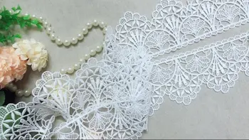 

Pure White Classical Venise Fabric Lace Trim 10 YARDS,Antique DIY Supplies Craft For Fabric Edging Trimmings Costume Decoration