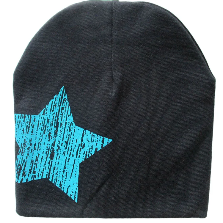 

Cotton lycra Children Cap  Knitted Children Hat Korean Printing Hats For Children   Star  Baby Ape Hats For Boys