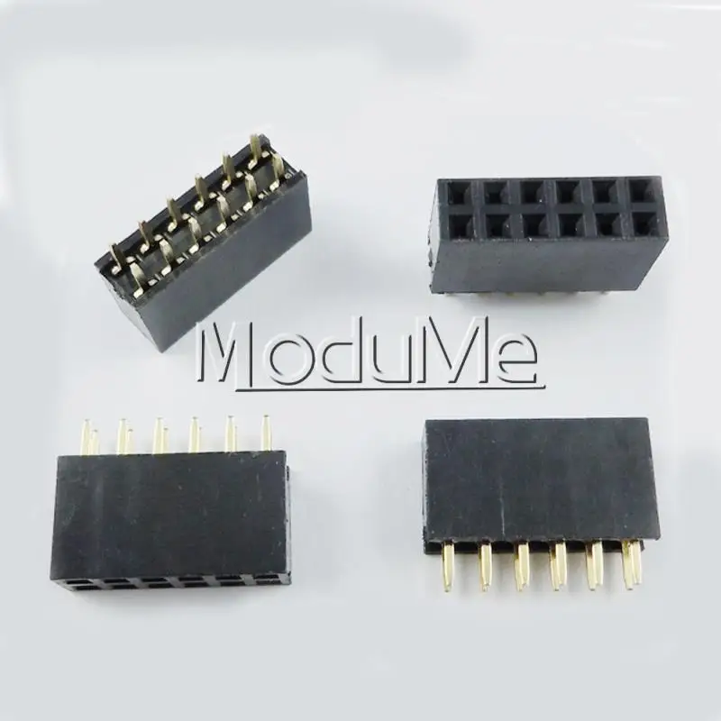 

50PCS 2X6 Pin 12P 2.54mm Double Row Female Straight Header Pitch Socket Strip