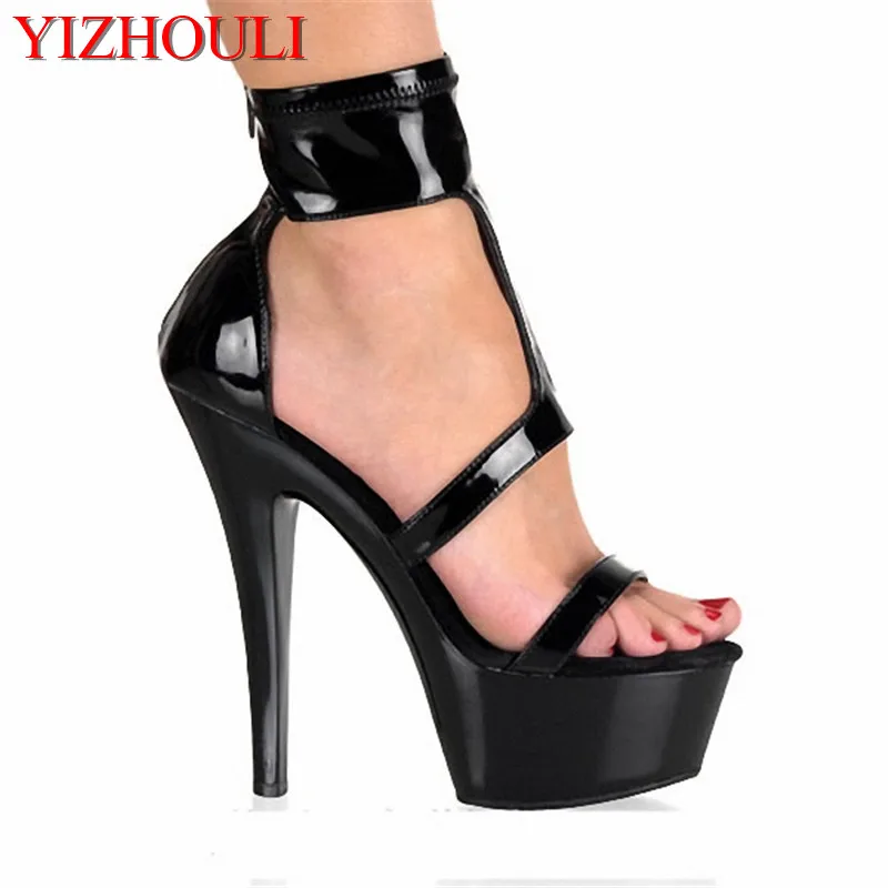 

Summer Women's Sexy Platform High heel Shoes 15cm pole dancing Sandals 6 inch Exotic Dancer shoes Wholesale