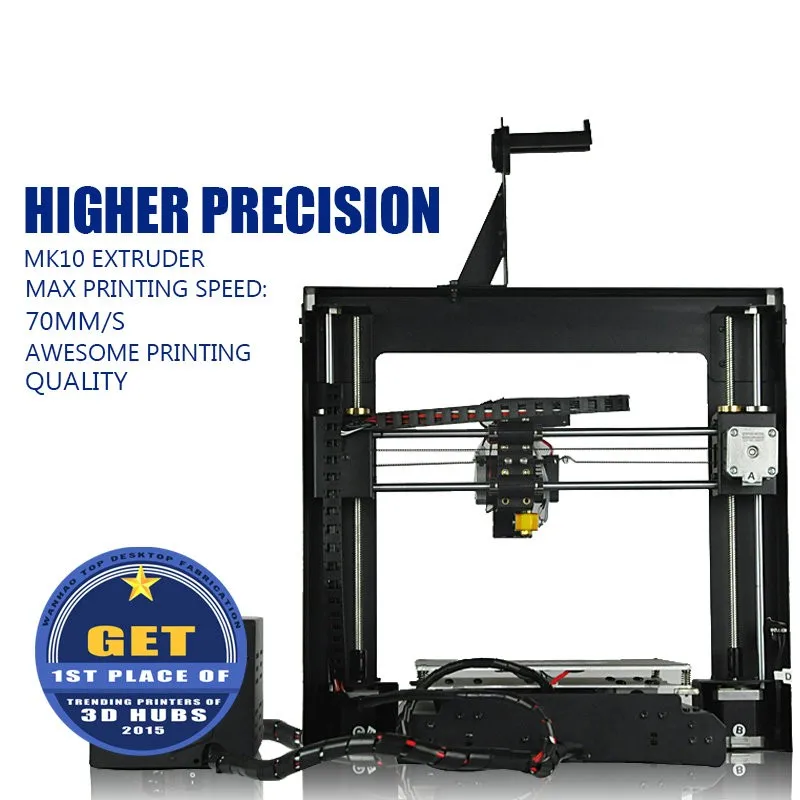 Лидер продаж легко работать сталь DIY 3d принтеры машина reprap Prusa i3 комплект с SD карты и нити для