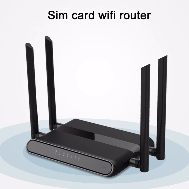Cioswi 4G маршрутизатор Sim карта wifi WE5926 3g точка доступа встроенный модем репитер lan 300 Мбит/с 4 5dbi антенный усилитель сигнала - Цвет: Black