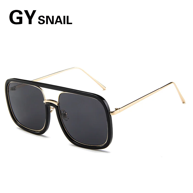 Gysnail негабаритных квадратные мужские солнцезащитные очки Брендовая