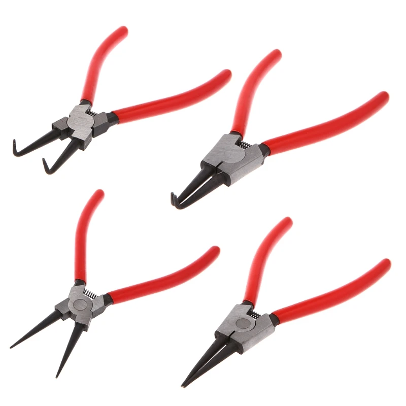 

New quality 7 Inch Circlip Plier Internal External Straight Curved Snap Ring Handle Stick