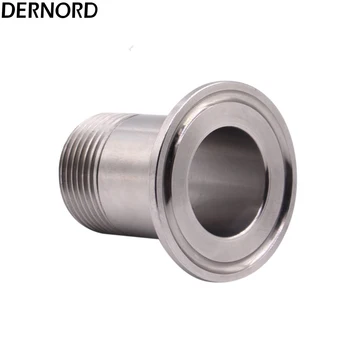 

DERNORD 1" DN25 NPT Sanitary Male Threaded Pipe Fitting to OD 50.5mm Ferrule 1.5'' TRI CLAMP