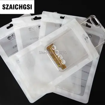 

SZAICHGSI 500pcs 23*14cm Plastic zipper Bag Cell Phone Mobile Phone Case Cover Packaging Package Zip lock accessories earphone