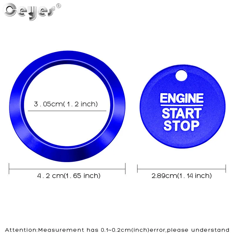 Car Start Engine Button Key Ring for FORD (12)