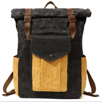 

Large Capacity Canvas Travel Backpack Men School Bag Casual Men Laptop Computer Backpacks Vintage Rucksack Men's Travel Bag