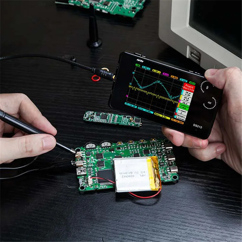 Мини ARM DSO212 DS212 цифровой осциллограф Портативный Nano ручной полосы пропускания 1 МГц Частота дискретизации 10MSa/s колесо большого пальца#10