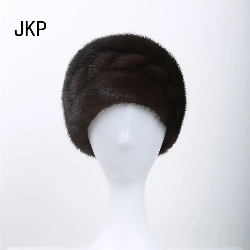 JKP натуральный мех норки шапки для женщин skullies beanie Новое поступление модные высококачественные женские меховые модные теплые шапки DHY-65