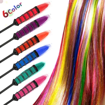 

Pro Temporary Hair Dye 6 Colors Mini Hair Chalks Crayons For Hair Color Multi-color Hair Dye Comb Hair Care Styling Tools Hot