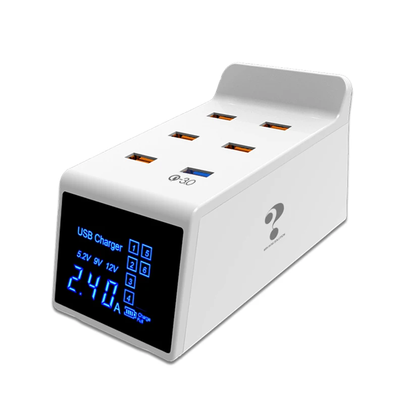 

 Wenhao Quick Charge 3.0 Usb Charger 8A Mobile Tablet Pc Universal Power Socket Fast Charging Hub Wall Adapter For Apple Huaw