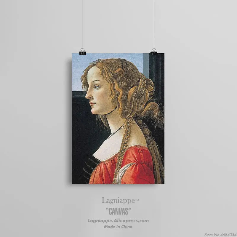 Sandro botticelli Renaissance художественная Классическая фигурка картины для дома для детей, гостиной, спальни, Декор, принт, плакат, Картина на холсте - Цвет: L 855