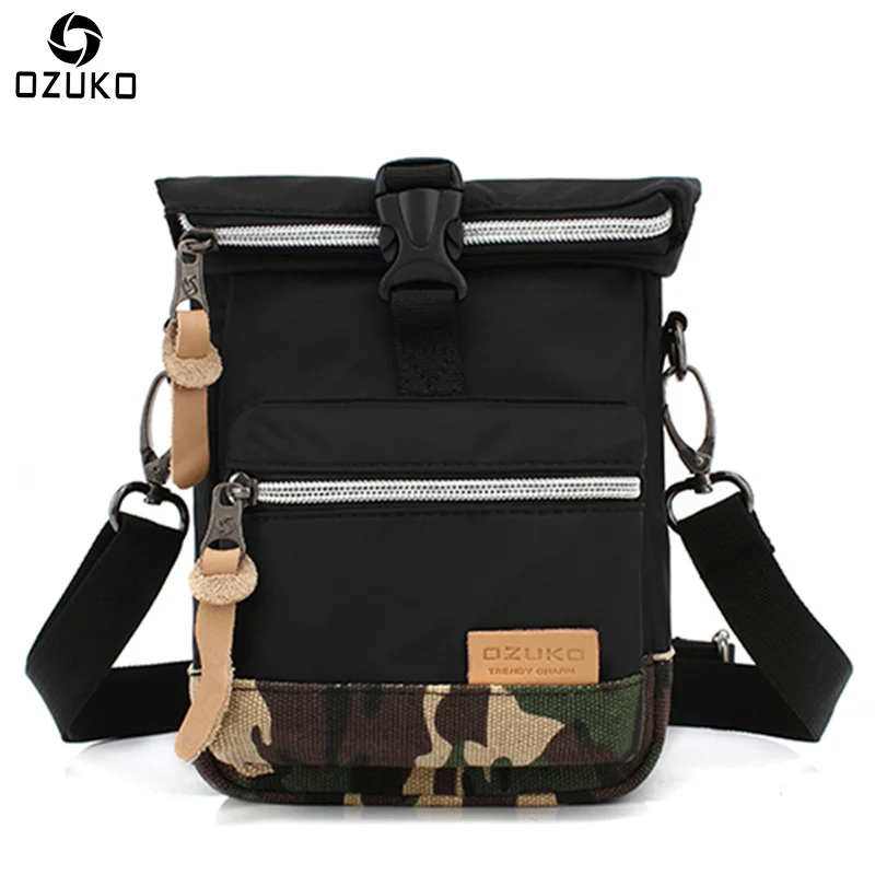 OZUKO New Design Multi functional Crossbody Bags for Men Shoulder Bag