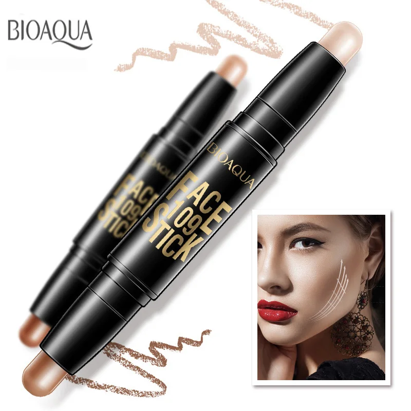 

BIOAQUA Brand Makeup Concealer Pen Multi effect Double Head 3D Bronzer Highlighter Stick Texture Contour face Pencil Foundation