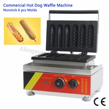 Nonstick Lolly Waffle Baker Maker 3 Hotdog Waffle + 3 Corn Hot Dog Waffle Machine Electirc Fast Food Machine 220V 110V 528 220v 110v 4 pcs lolly waffle maker waffle stick lolly waffle making machine electrical pine waffle maker