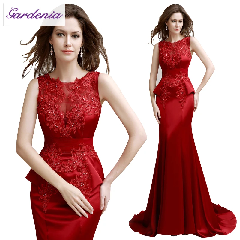 vestido sereia vermelho renda