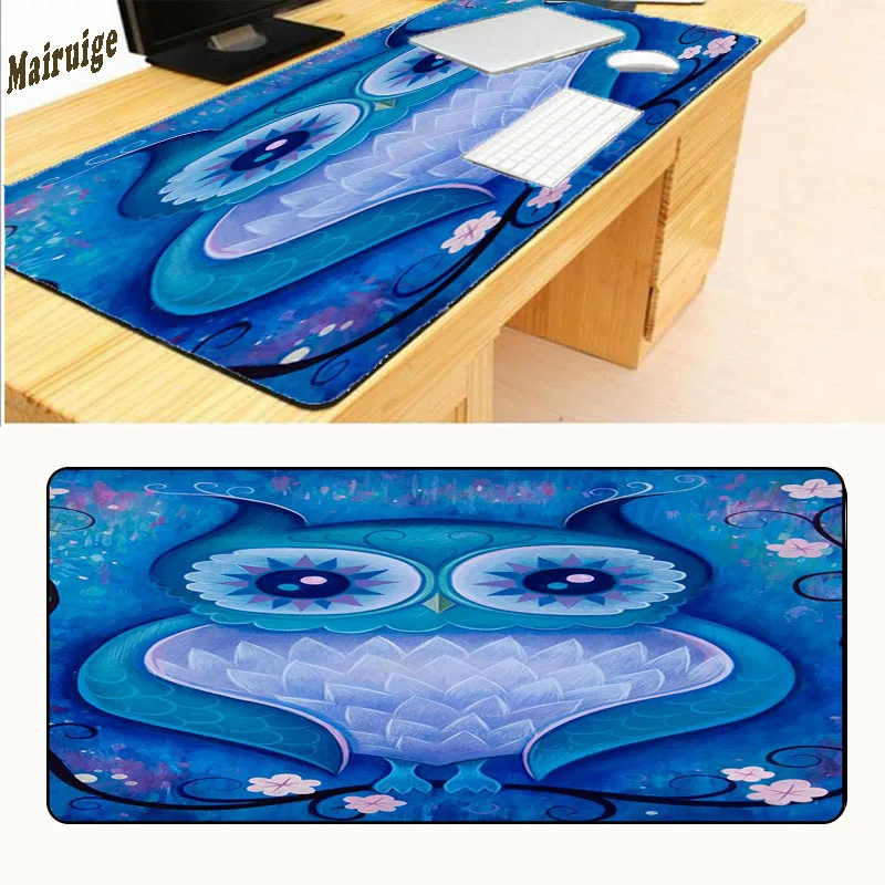 

Mairuige Blue Owl Free Shipping Play Game 400x900mmx2mm Large Size Computer Good Quality Anti-skid Table Mats Free Shipping