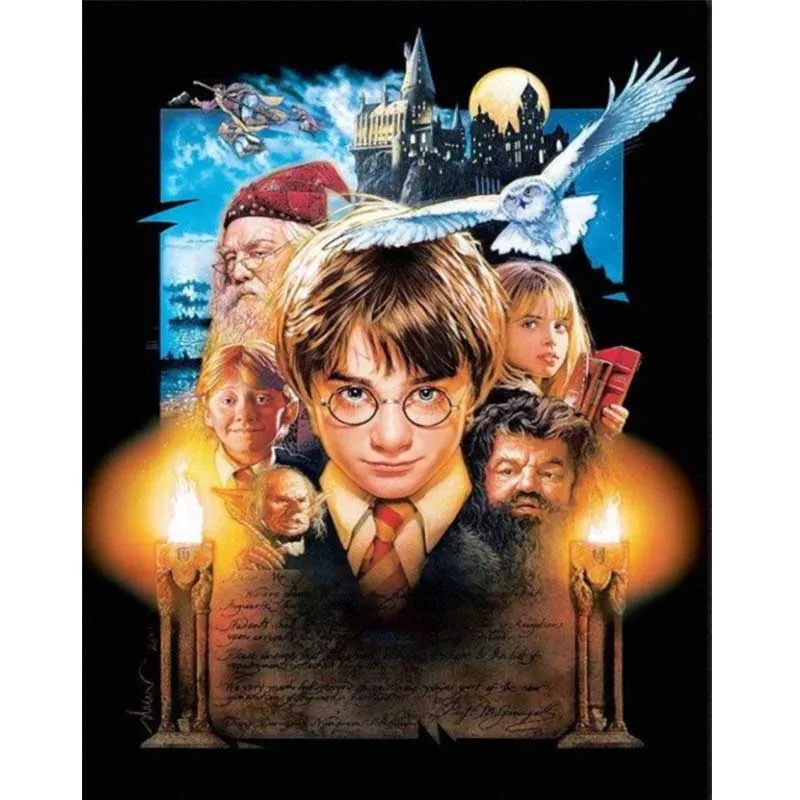 

New 5D DIY Diamond Painting Full Diamond Embroidery Harry Potter Rhinestone Embroidery Cross Stitch Arts Canvas Wall Decor