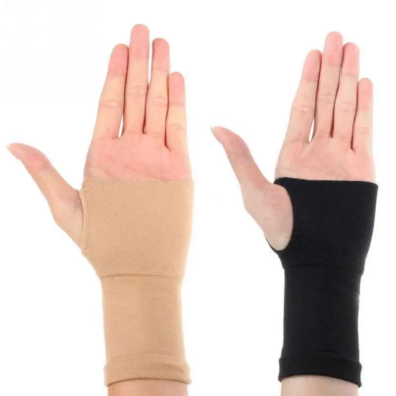 

1Pair Women Men Thumb Wrist Hand Support Gloves Outdoor Sport Elastic Brace Sleeve Sports Bandage Gloves Sports Safety