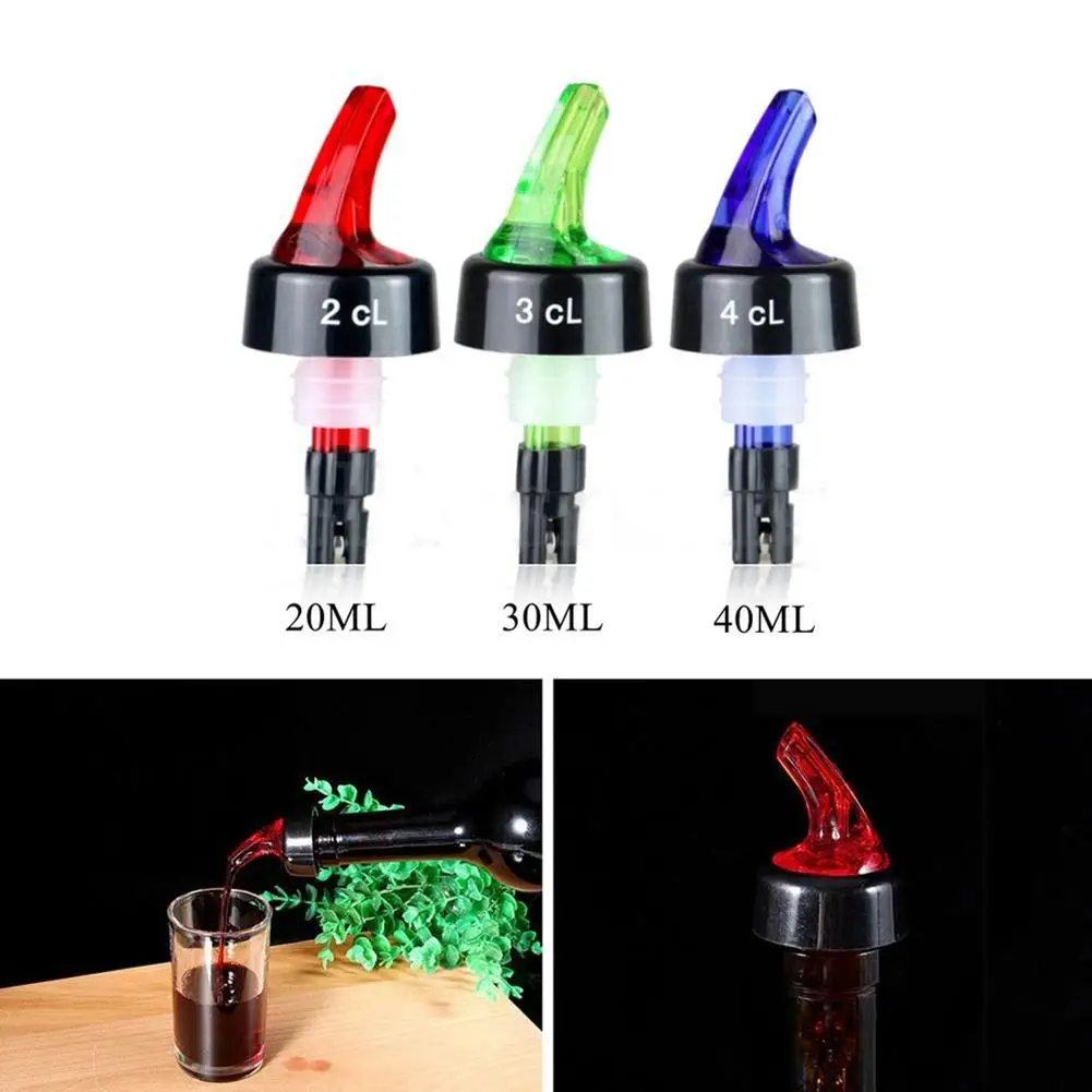 

20/30/40ml Measure Flow Pourer Liquor Spirit Nip Wine Cocktail Dispenser Tool Random Color