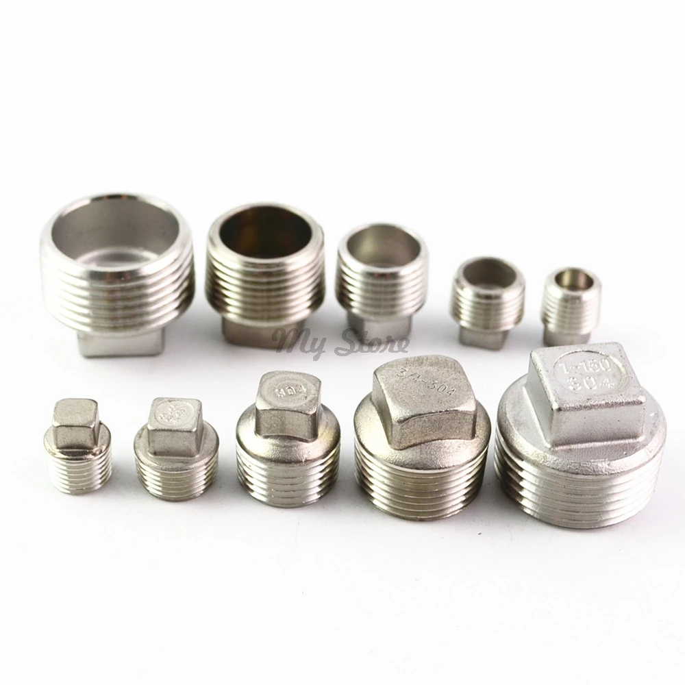 

304 stainless steel pipe fitting casting square male threaded plug