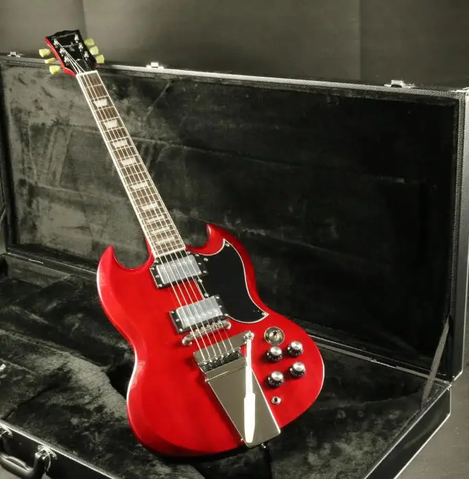 

Derek Trucks Signature SG 2015 Standard Stop Bar Bridge Electric Guitar Free Shipping Cherry Red Color