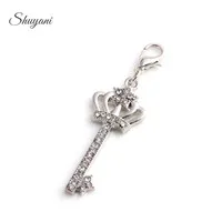 20pcs-lot-Newest-Silver-Crown-Key-Charms-Pendant-with-Crystal-Key-Charms-for-Floating-Locket-Charms