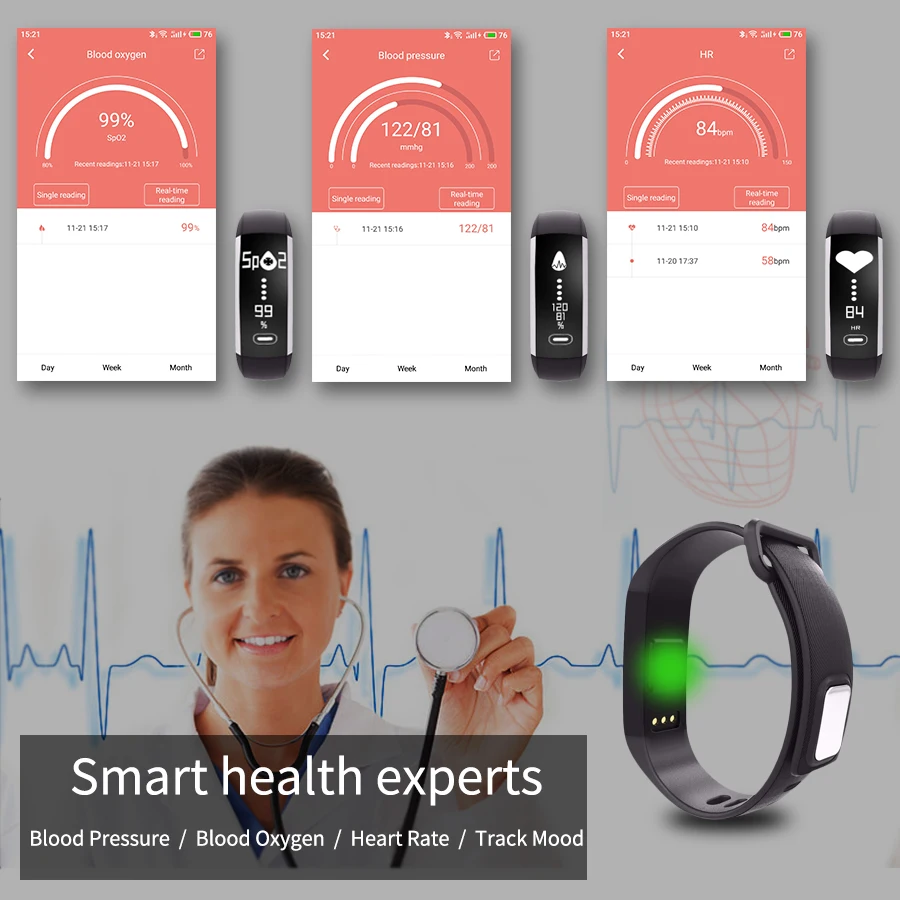 Smart bracelet heart rate (4)
