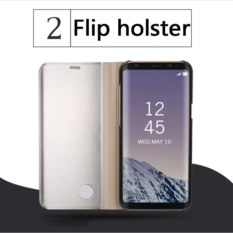 Люкс Флип Кожа PU окно зеркало заднего вида флип чехол прозрачным окошком Smart Cover