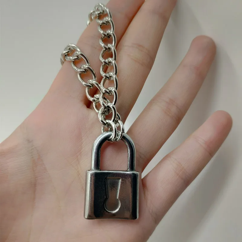 

New Brand Stainless Steel Punk Style Padlock Pendant Necklace for Men Women Jewelry Boyfriend Girlfriend Gift Dropshipping