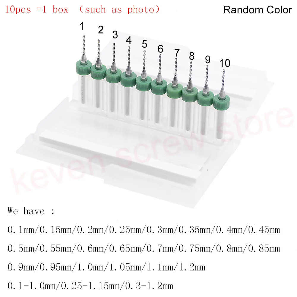 10 шт./компл. 0,1 мм-1,2 мм Высокое качество твердого сплава PCB печатная плата карбида Micro Сверла инструмент 0,1 мм-1,2 мм для SMT станок с ЧПУ