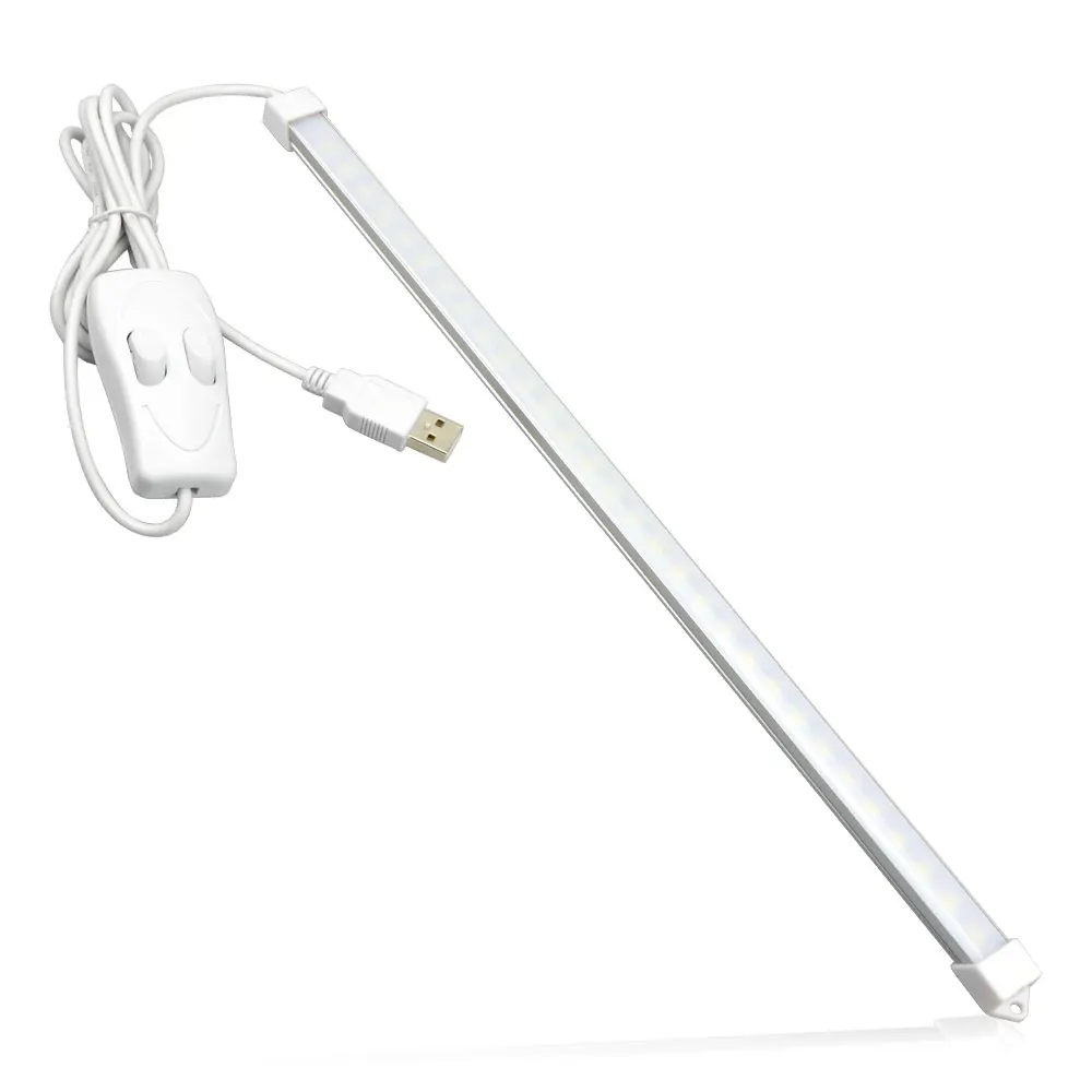 

1PCS USB LED Hard Rigid Strip Bar Light DC 5V 48LEDs With Switch Three Colors Changeable For Book Reading Lighting Bulb Lamp