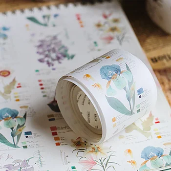

Vintage Retro Plant Washi Tape Cute Masking Tapes DIY Scrapbooking Notebook Diary Decorations Kawaii Washi Tape Stationery