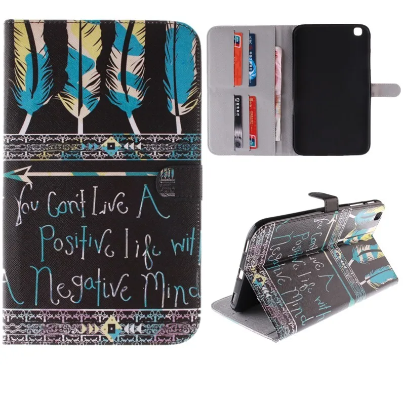 Colorful Wallet Case for Samsung Galaxy Tab 3 8.0 Case T310 T311 PU Leather Stand Case With Card Slot For Galaxy Tab 3 8.0 inch (41)