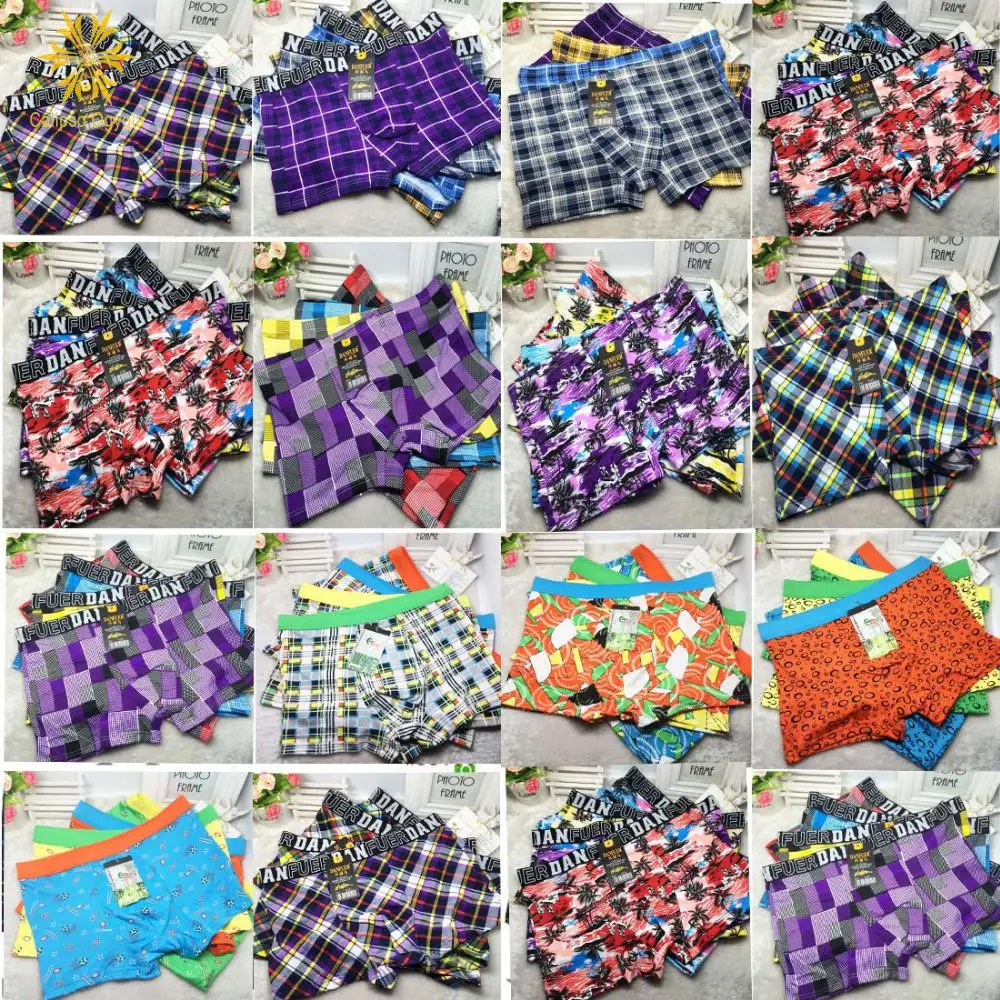 

3Pcs lot Plus size XXL - 7XL Men's Spandex Boxer Pants Male Boxer Fashion Sexy Boxers Pouch Underpants