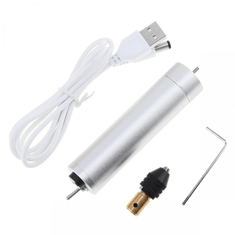 Мини Dc 5 V-6 V 180 мотор электрическая ручная дрель Usb роторный Набор инструментов с 0,4-3,4 трехкулачковым патроном и шестигранным ключом для дере... Мини Dc 5 V-6 V 180 мотор электрическая ручная дрель Usb роторный Набор инструментов с 0,4-3,4 трехкулачковым патроном и шестигранным ключом для дере...