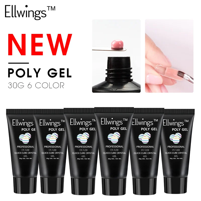 Ellwings Builder гель поли Быстрый для строительства NailsTip палец расширение | Гель для ногтей -32852352188