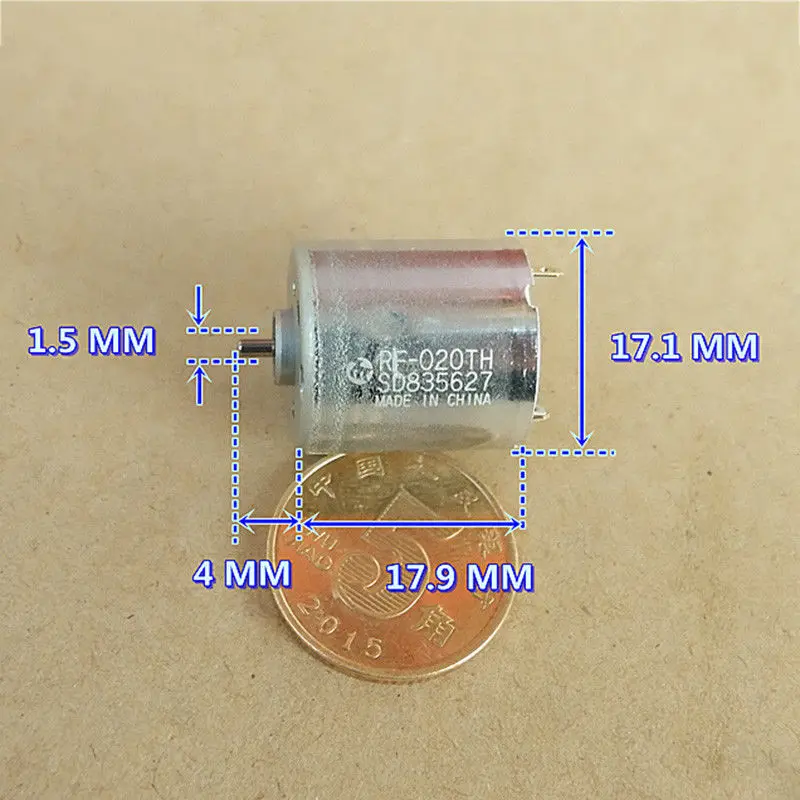Mabuchi RF-020TH микро двигатель постоянного тока 17 мм* 18 мм 3 В~ 6 в 18000 об./мин высокоскоростной Драгоценный Металлический щеточный двигатель для сервопривода игрушечной модели