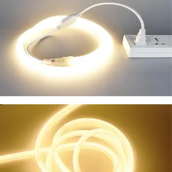 

360 Round Led Neon Tube AC 220V 230V 240V SMD 2835 Flexible Neon Strip For Outdoor Decorative Lighting 1m 2m 5m 10m