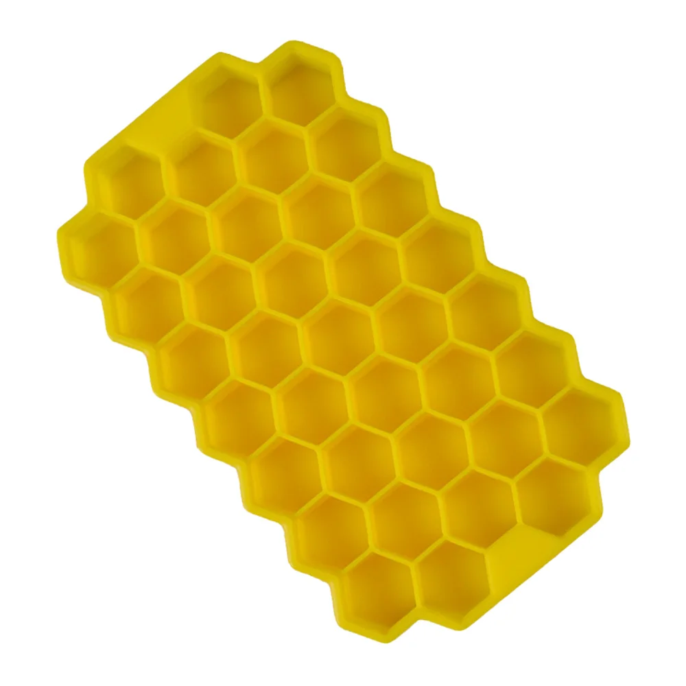 Bright Yellow Сетки соты кубики льда форма FDA силиконовые мороженое чайник Форма для сладостей DIY Pops йогурт Холодильник Морозильник Мороженое Инструменты - Цвет: Bright Yellow