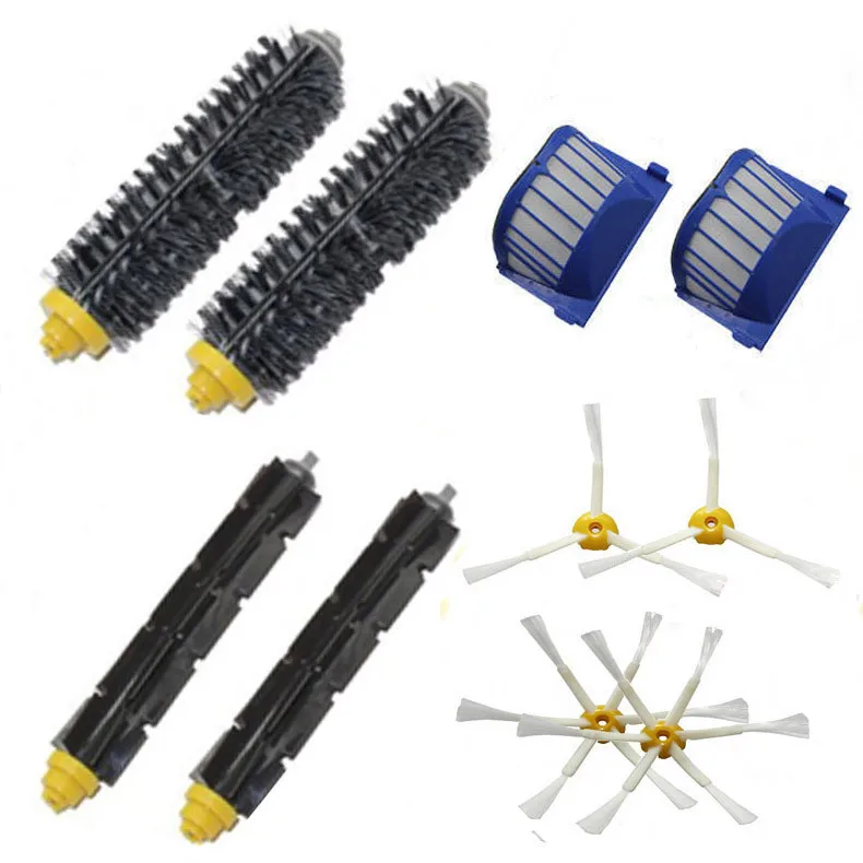 

2 Bristle & Flexible Beater &4 Armed Brush & 2 Aero Vac Filterfor iRobot Roomba 600 Series 620 630 650 660